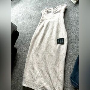 Ivory textured strapless dress